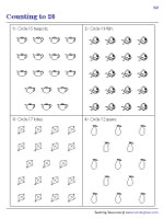 Counting to 20 Worksheets