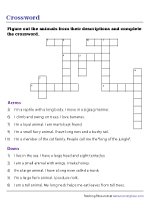 Animal Names Crossword