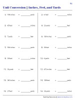 Unit Conversion - Inches, Feet, and Yards