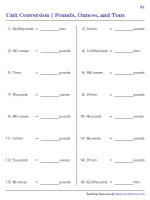 Unit Conversion - Pounds, Ounces, and Tons