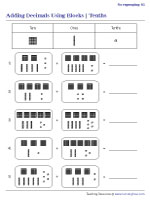 Adding Decimals Using Blocks