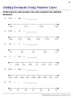 Drawing Hops and Completing Decimal Addition Sentences 2