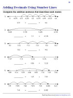 Missing Numbers in Decimal Addition Equations 2