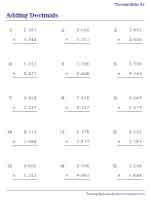 Adding Decimals in Thousandths