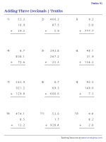 Adding Three Decimals