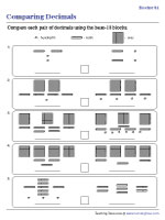 Comparing Decimals Using Blocks