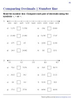 Comparing Decimals Worksheets