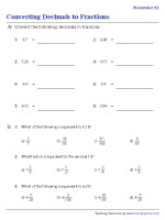 Converting Decimals to Fractions 1