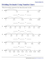 Writing Decimal Division Sentences - Hundredths