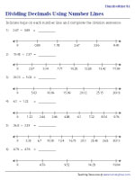 Drawing Hops to Complete Decimal Division Sentences - Hundredths