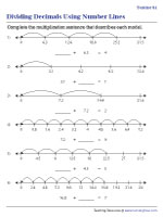 Missing Decimals in Number Lines - Tenths