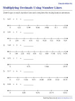 Drawing Hops and Completing Decimal Multiplication Sentences - Hundredths