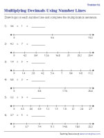 Drawing Hops and Completing Decimal Multiplication Sentences - Tenths