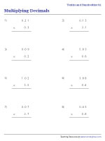 Multiplying Decimals with Tenths and Hundredths