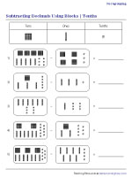 Subtracting Decimals Worksheets