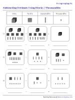 Writing Decimal Subtraction Sentences - Thousandths - No Regrouping