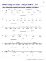 Finding Missing Decimals Using Number Lines