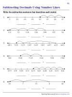 Writing Decimal Subtraction Sentences