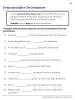 Using the Correct Demonstrative Determiner