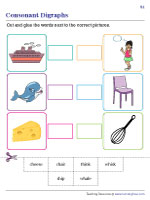 Consonant Digraphs - Cut-and-Glue