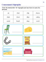 Coloring Words with CH Digraph and Naming Pictures