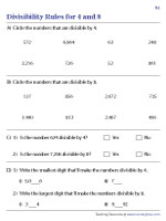 Divisibility Rules for 4 and 8