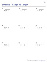 Division with No Remainders - 2-Digit by 1-Digit