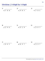 Dividing 3-Digit by 1-Digit Numbers - With or without Remainder