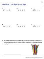 3-Digit by 2-Digit Division with Word Problems