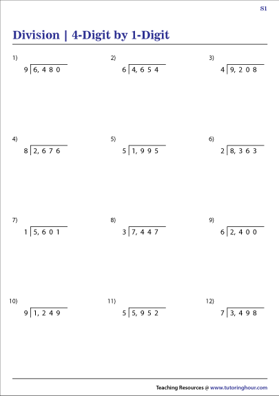 4-digit-by-1-digit-division-worksheets