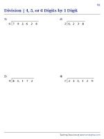 Dividing Multi-digit Numbers by 1-Digit Numbers