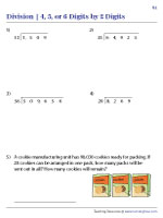 Multi-digit by 2-Digit Division with Word Problems