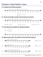 Number Line Division - Mixed Review