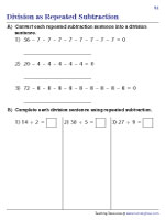 Division as Repeated Subtraction - Mixed Review