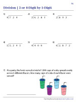 3 or 4-Digit by 1-Digit Division with Word Problems