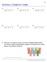 Dividing up to 4-Digit Numbers by 1-Digit Numbers