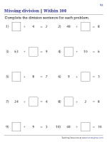 Completing Division Sentences