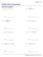 Multi-Step Equations with Integers