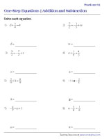 Addition and Subtraction - Fractions