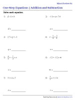 Addition and Subtraction - Mixed Review