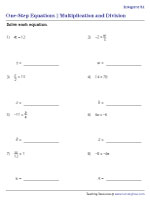 Multiplication and Division - Integers