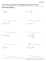 Multiplication and Division - Mixed