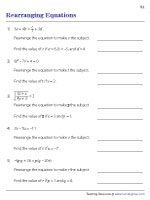 Rearrange and Evaluate the Equations