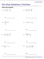 Two-step Equations with Fractions