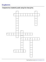 Crossword Puzzle on Explorers