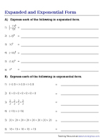 Expanded and Exponential Form