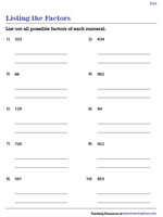Finding Factors - Difficult