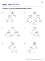 Completing Prime Factor Trees - Moderate