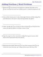 Adding Like Fractions - Customary