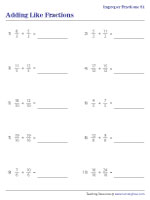 Adding Improper Fractions